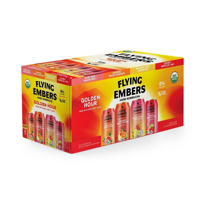 slide 1 of 3, Flying Embers Golden Hour 6% Variety - 8pk/12 fl oz Cans, 8 ct; 12 oz