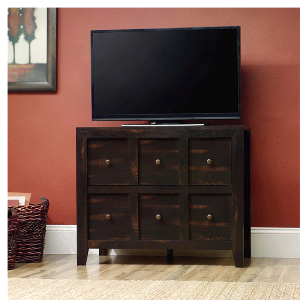 slide 1 of 6, Sauder Dakota Pass Anywhere Console Char Pine, 1 ct