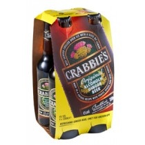 slide 1 of 4, Crabbie's Spiced Orange Alcoholic Ginger Beer Bottles, 4 ct; 11 oz