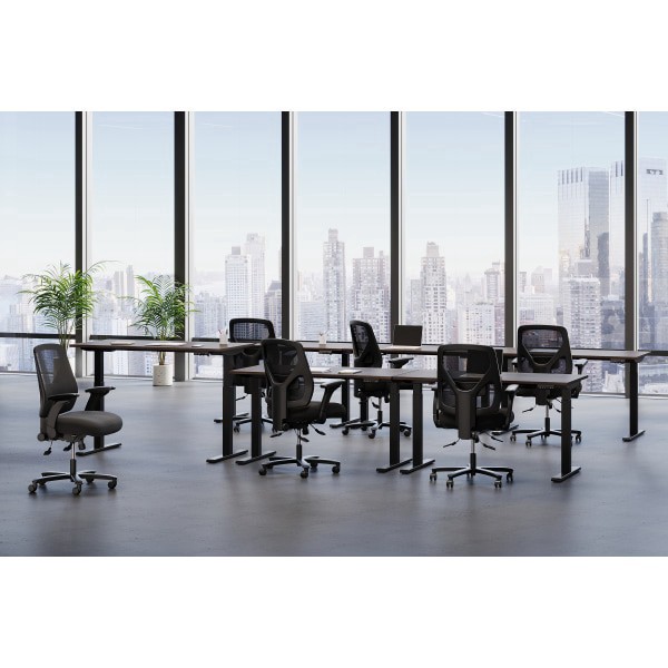 slide 10 of 10, Realspace® Magellan Performance Electric 60""W Height-Adjustable Standing Desk, Espresso, 1 ct