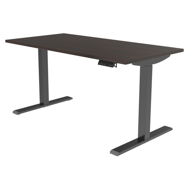 slide 2 of 10, Realspace® Magellan Performance Electric 60""W Height-Adjustable Standing Desk, Espresso, 1 ct