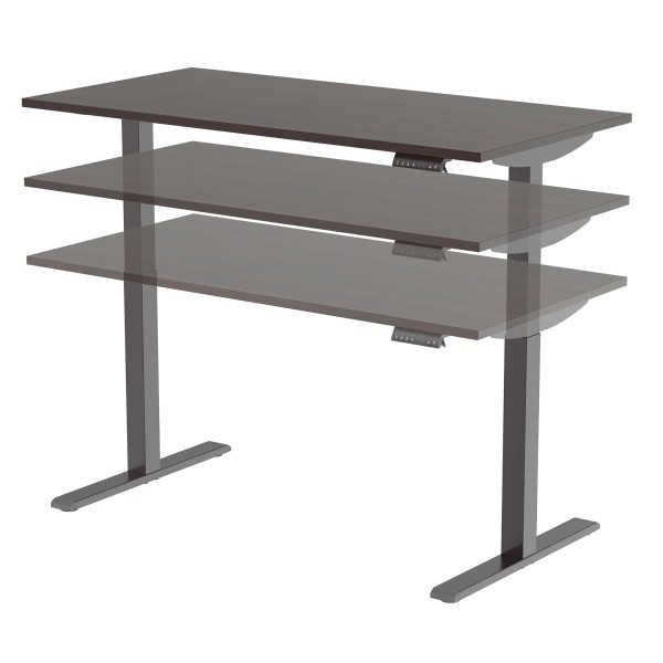 slide 9 of 10, Realspace® Magellan Performance Electric 60""W Height-Adjustable Standing Desk, Espresso, 1 ct