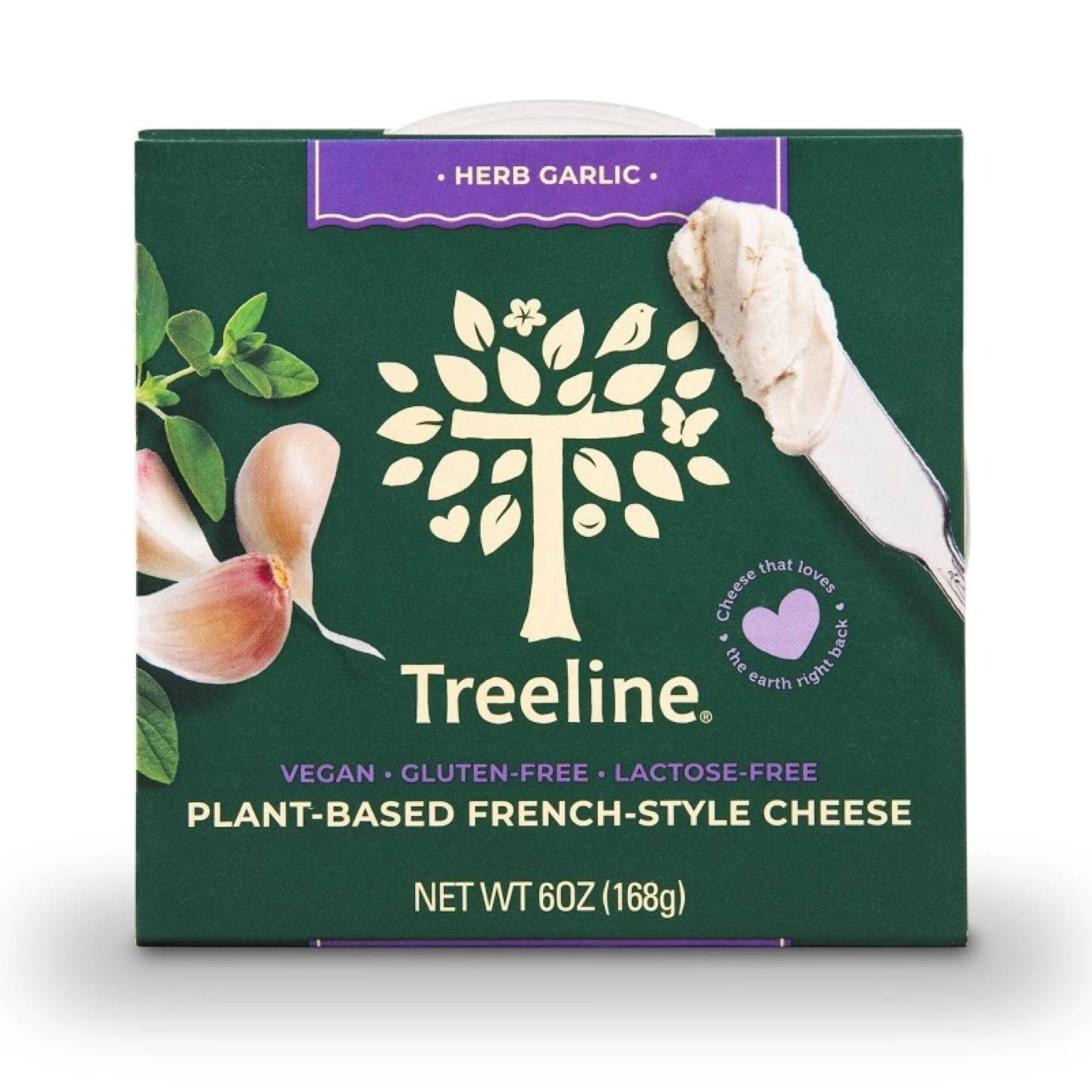 slide 1 of 1, Treeline Cheese Herb & Garlic Soft French-Style Nut Cheese, 6 oz