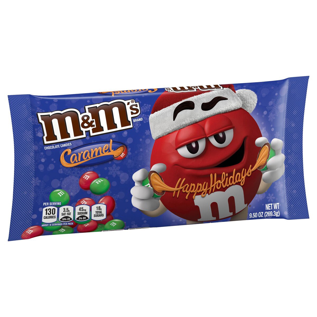 slide 2 of 8, M&M's Holiday Caramel Chocolate Candy, 9.5 oz