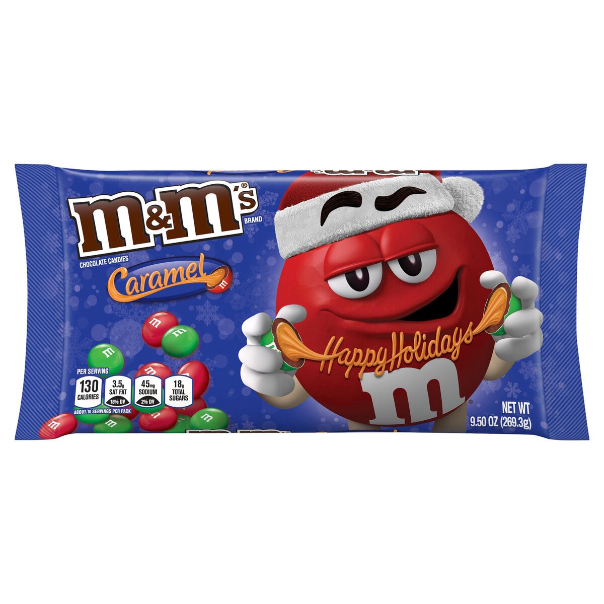 slide 1 of 8, M&M's Holiday Caramel Chocolate Candy 9.5-Ounce Bag, 9.50 oz