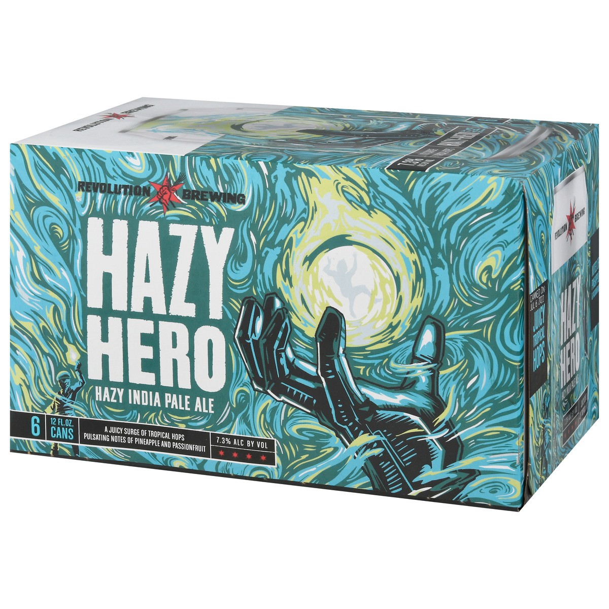 slide 8 of 9, Revolution Brewing Hazy India Pale Ale Hazy Hero Beer 6 - 12 fl oz Cans, 6 ct; 12 oz