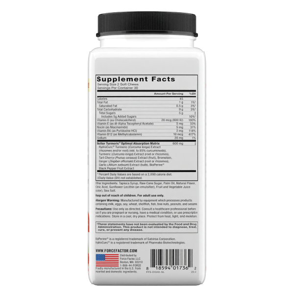 slide 7 of 13, Force Factor Better Turmeric F, 60 ct