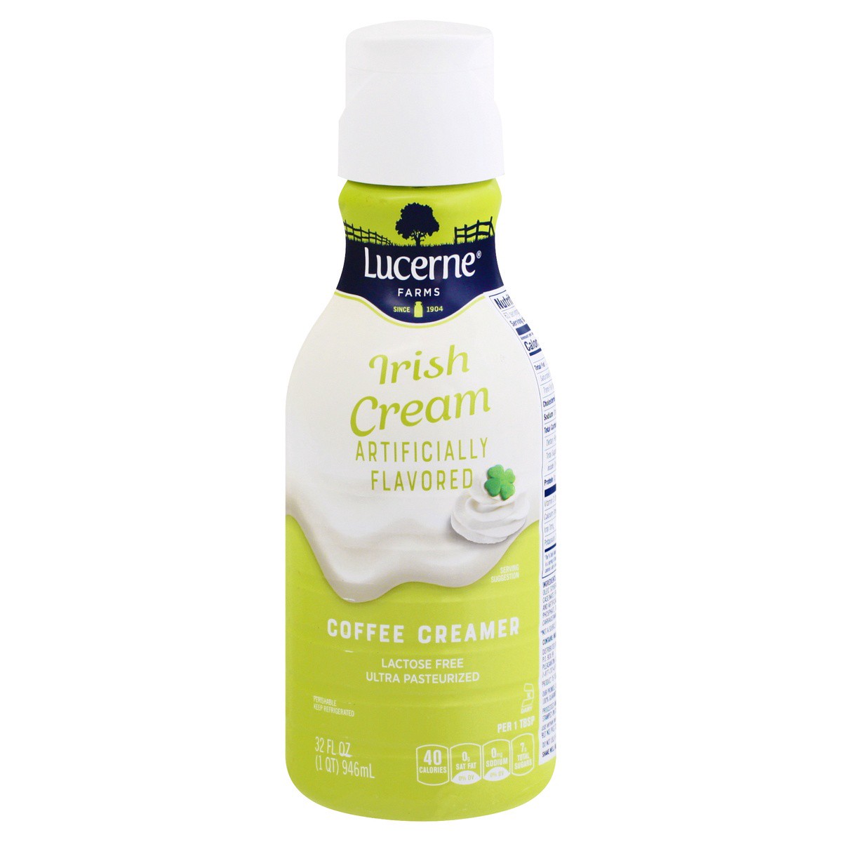 slide 1 of 9, Lucerne Dairy Farms Irish Cream Coffee Creamer, 32 oz