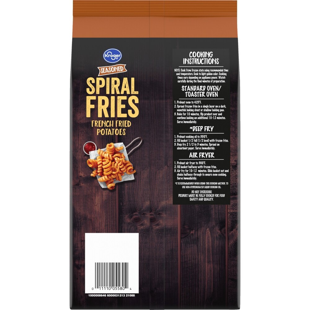 slide 4 of 4, Kroger Seasoned Spiral Fries, 24 oz