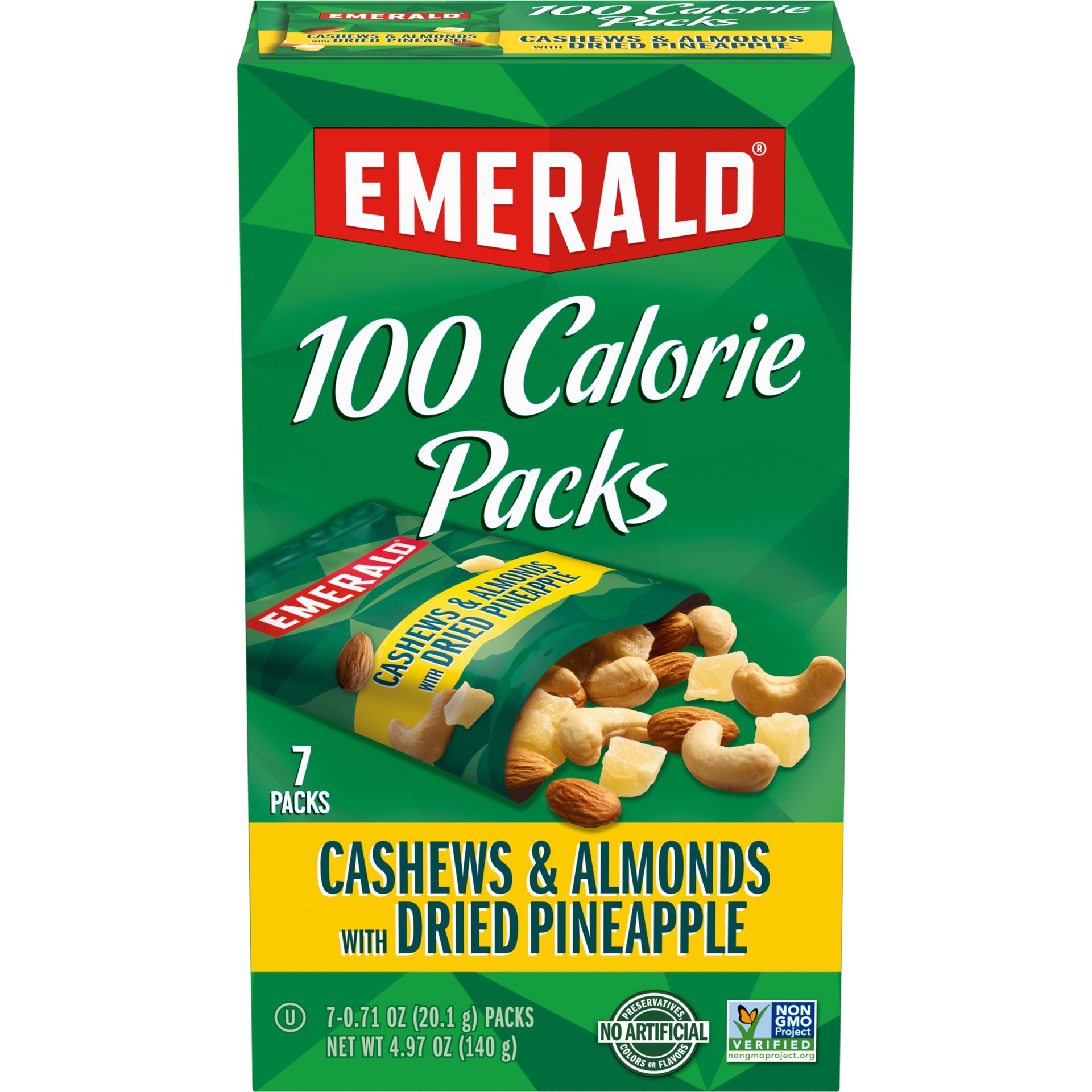 slide 1 of 5, Emerald Cashews and Almonds with Dried Pineapple, 7 ct