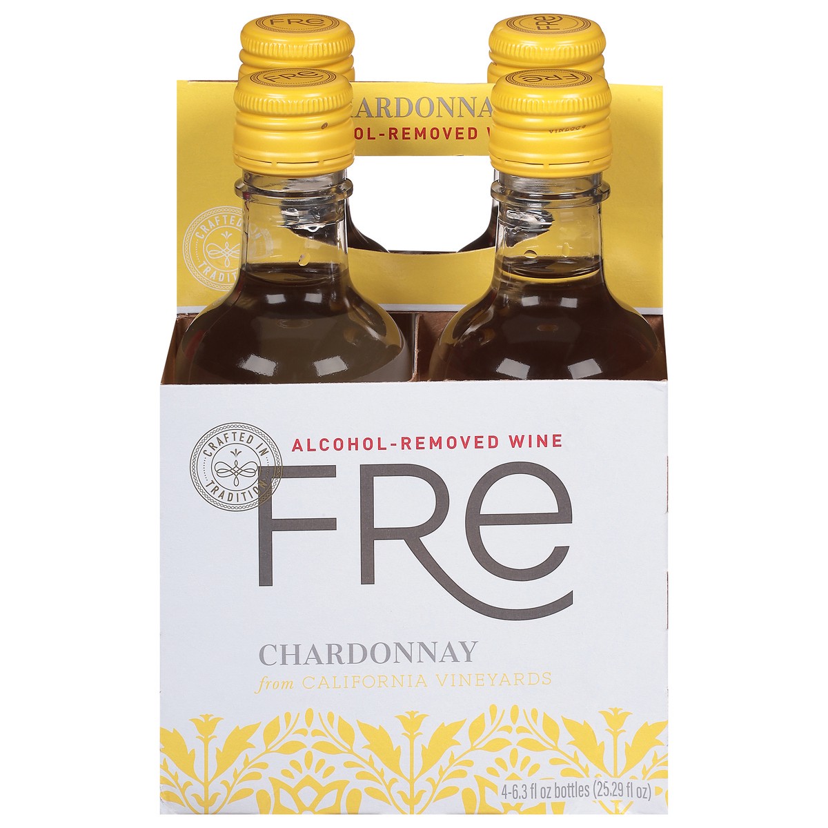 slide 2 of 14, FRE Chardonnay California White Wine, Alcohol-Removed, 4 Pack, 187ml Plastic Bottles, 0% ABV, 4 ct; 187 ml