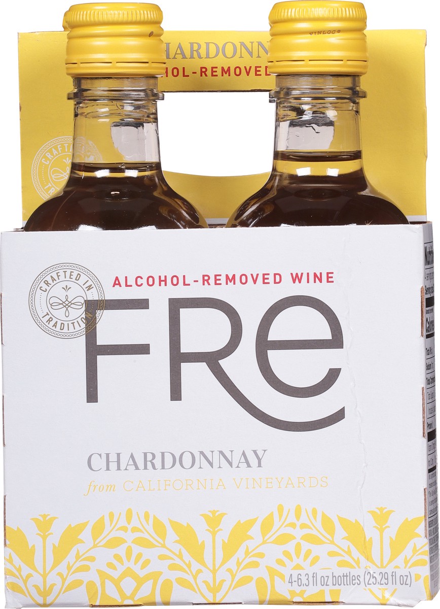 slide 10 of 14, FRE Chardonnay California White Wine, Alcohol-Removed, 4 Pack, 187ml Plastic Bottles, 0% ABV, 4 ct; 187 ml