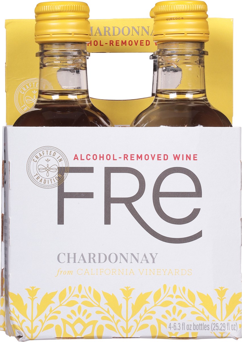 slide 5 of 14, FRE Chardonnay California White Wine, Alcohol-Removed, 4 Pack, 187ml Plastic Bottles, 0% ABV, 4 ct; 187 ml