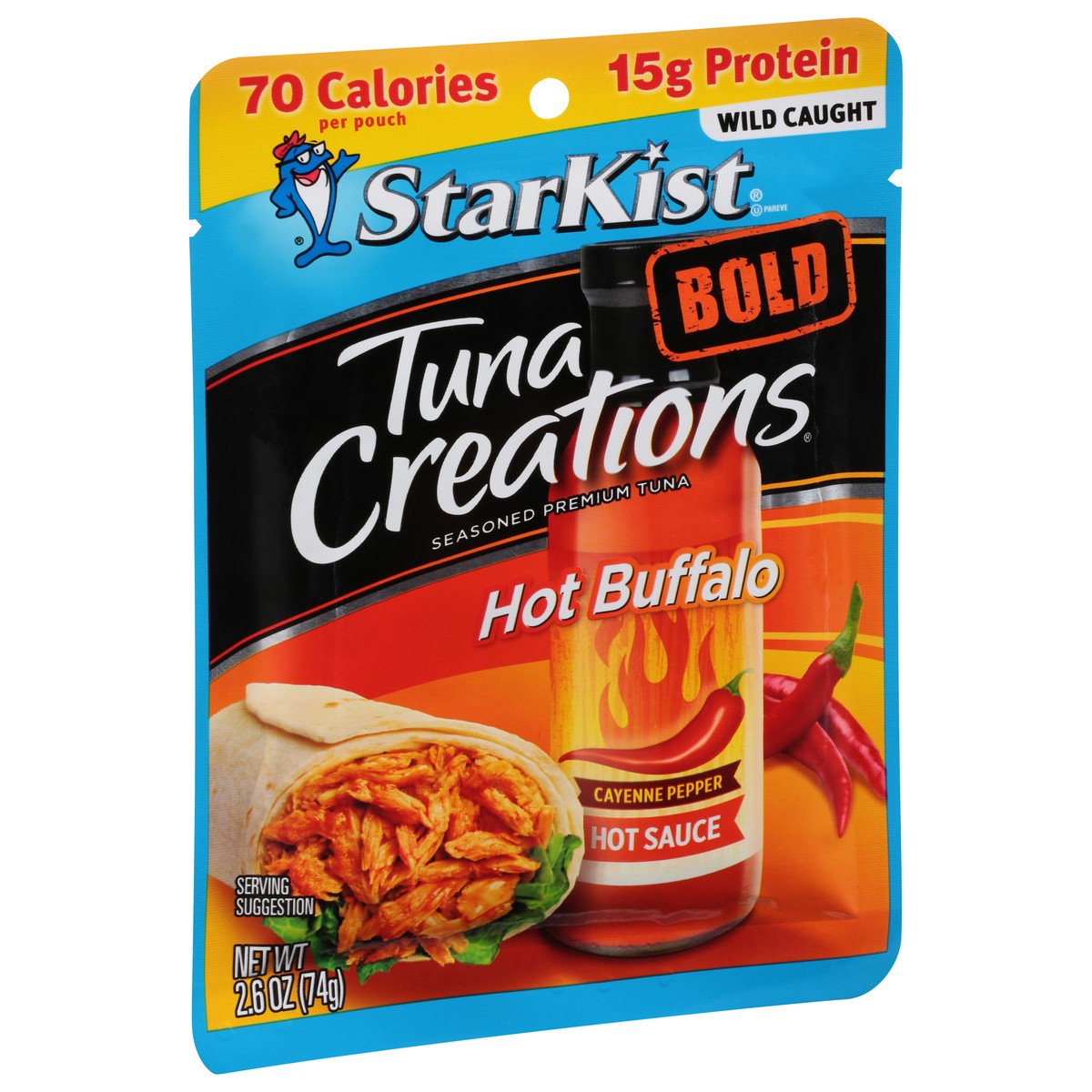 slide 8 of 9, StarKist Tuna Creations Bold Seasoned Premium Hot Buffalo Tuna 2.6 oz, 2.6 oz