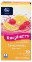 slide 1 of 1, Kroger Lite Raspberry Lemonade Drink Mix Singles, 10 ct