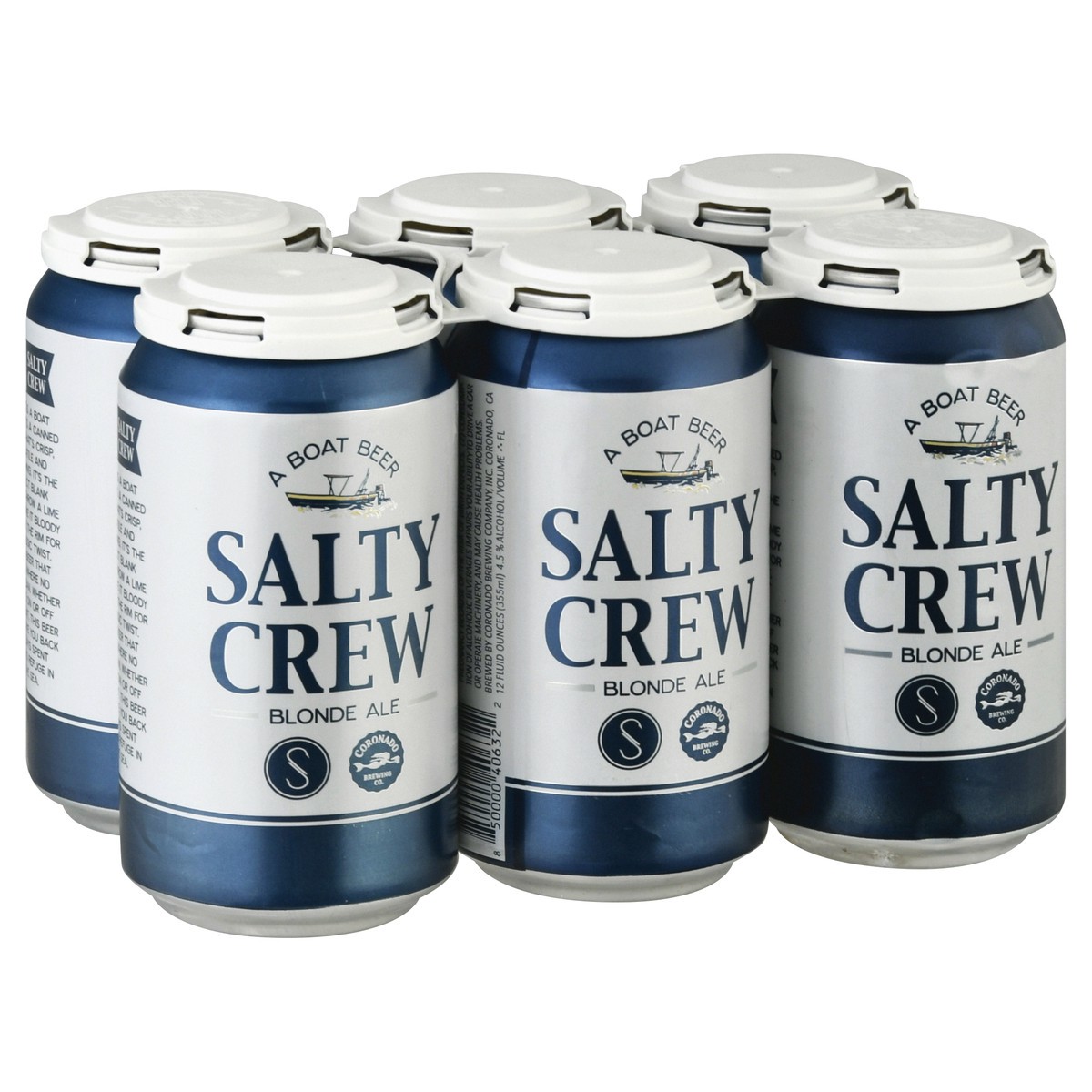 slide 3 of 9, Coronado Salty Crew Blonde Ale 6pk 12oz Cans, 72 oz