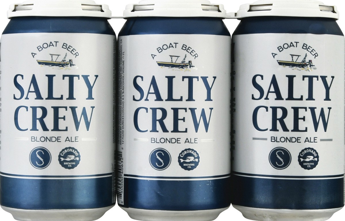 slide 9 of 9, Coronado Salty Crew Blonde Ale 6pk 12oz Cans, 72 oz