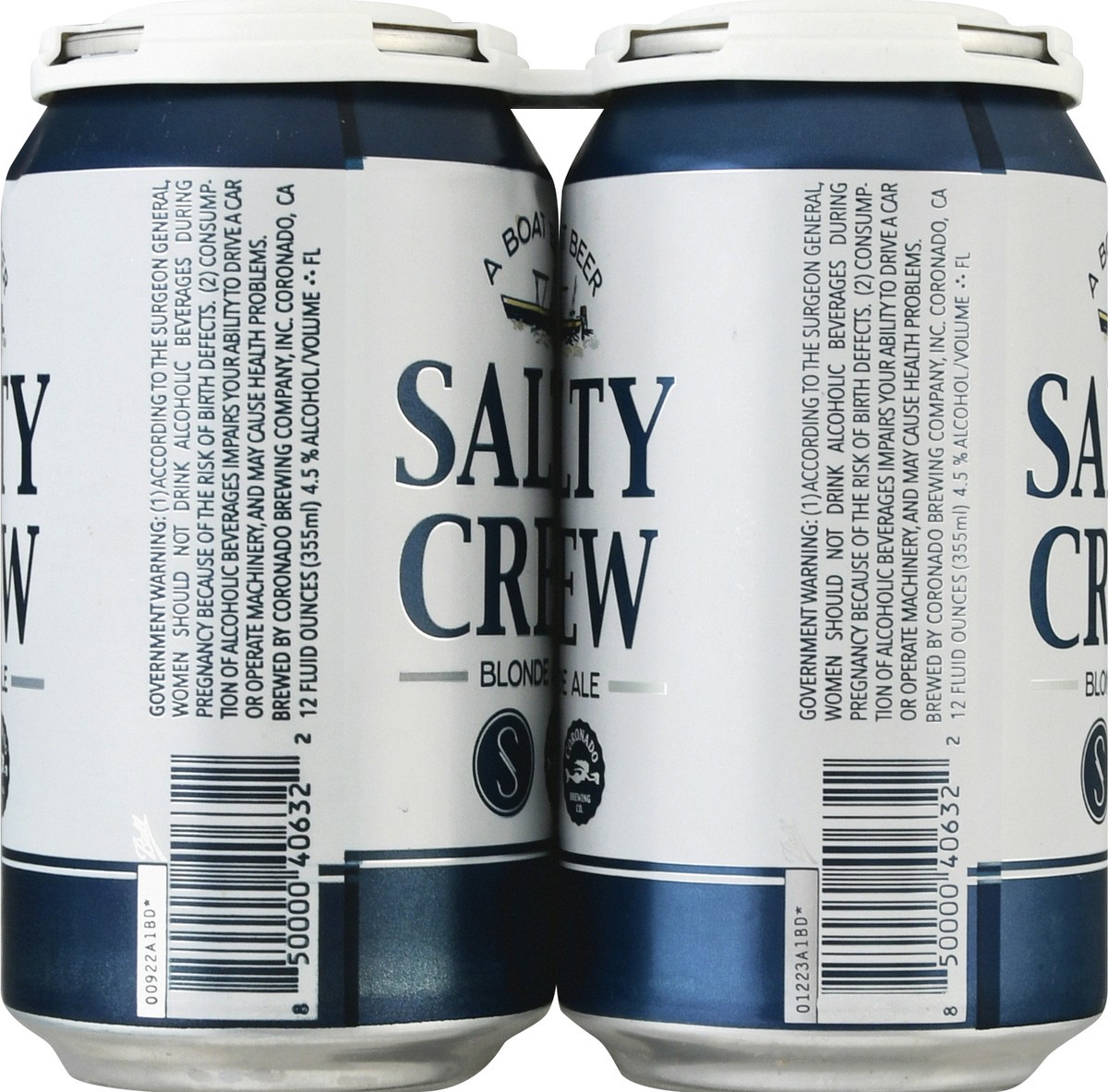 slide 4 of 9, Coronado Salty Crew Blonde Ale 6pk 12oz Cans, 72 oz