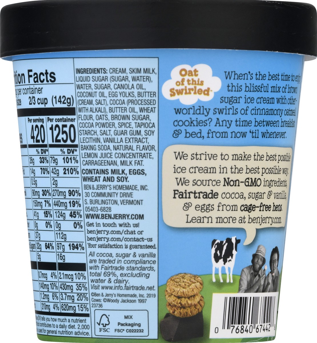 slide 6 of 9, Ben & Jerry's Ice Cream Oat of This Swirled™, 16 oz, 16 oz