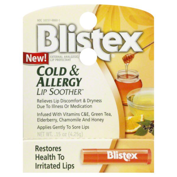 slide 1 of 1, Blistex Lip Soother, Cold & Allergy, 0.15 oz