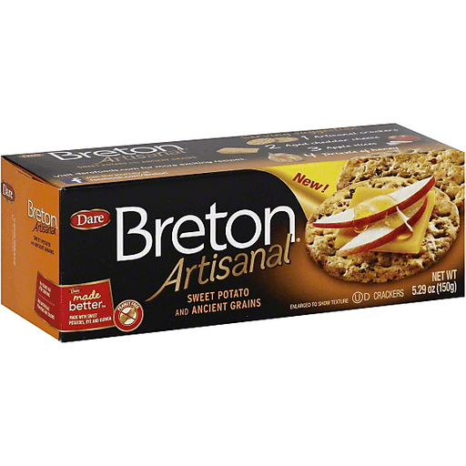 slide 2 of 2, Breton Sweet Potato & Ancient Grains Crackers, 5.29 oz