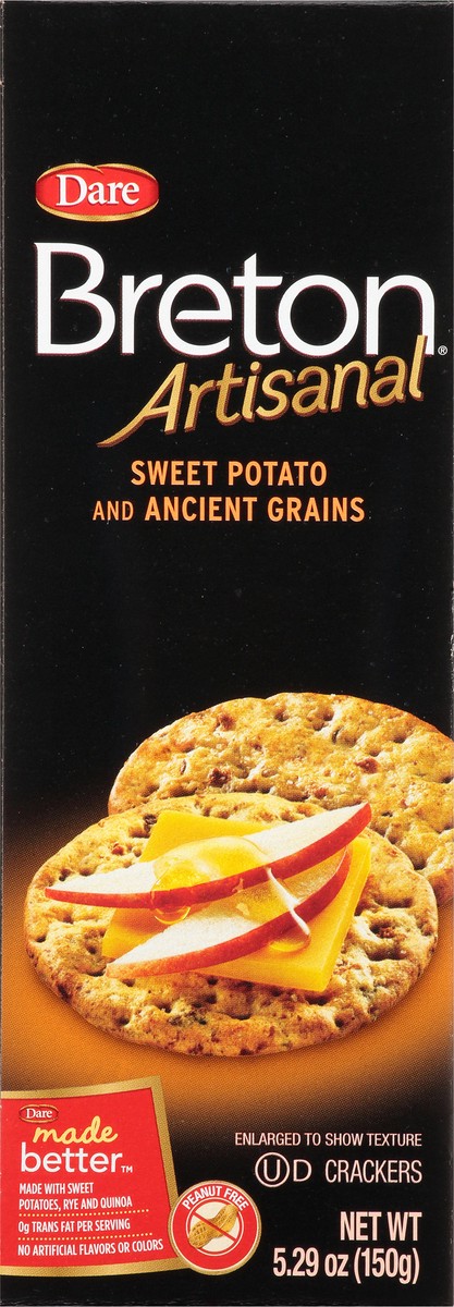 slide 10 of 14, Dare Breton Sweet Potato & Ancient Grain Crackers, 5.29 oz