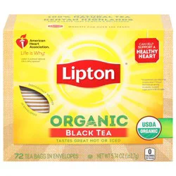 Lipton Organic Black Tea 72 Tea Bags