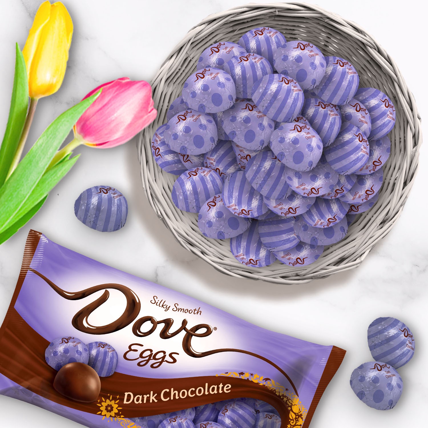 slide 3 of 8, DOVE Easter Egg Dark Chocolate Easter Candy, 8.87 Oz Bag, 8.87 oz