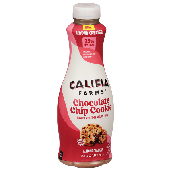 slide 1 of 1, Califia Farms Chocolate Chip Cookie Almond Creamer 25.4 fl oz, 25.4 fl oz