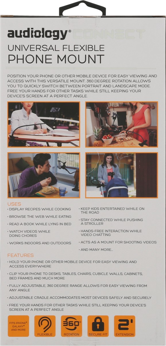 slide 7 of 11, Audiology Universal Flexible Phone Mount 1 ea, 1 ct