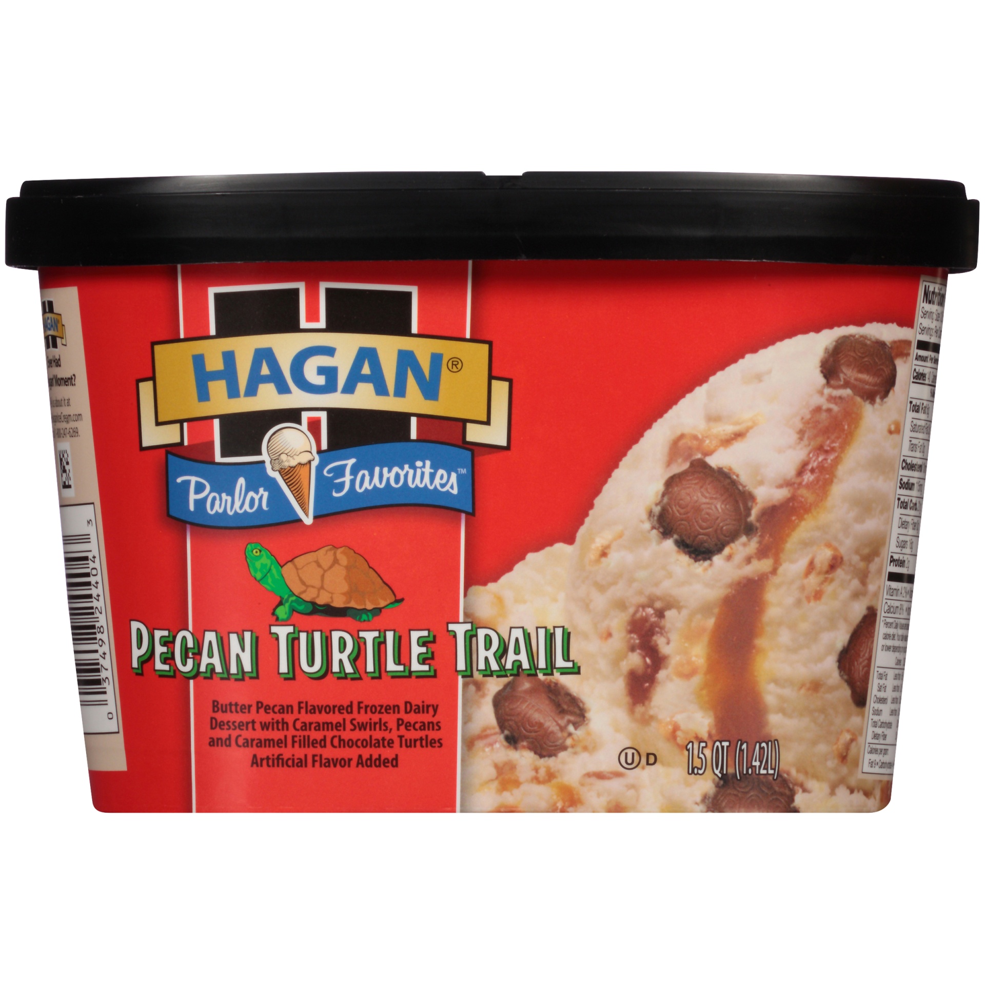 slide 4 of 7, Hagan Pecan Turtle Trail Frozen Dairy Dessert, 1.5 qt