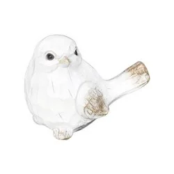 Antique White Resin Bird