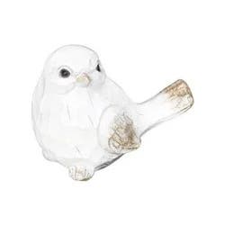 Antique White Resin Bird