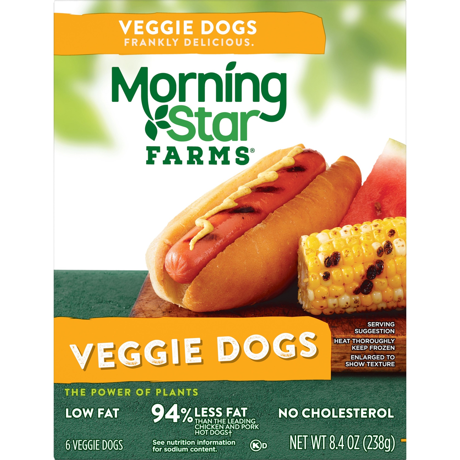 MorningStar Farms Meatless Hot Dogs, Plant Based Protein, Frozen Meal