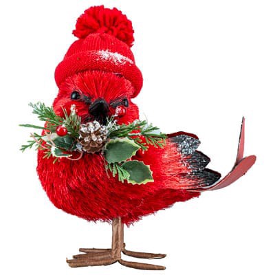 slide 1 of 1, 8.25" Red Standing Cardinal With Hat By Ashland, 8.25 in