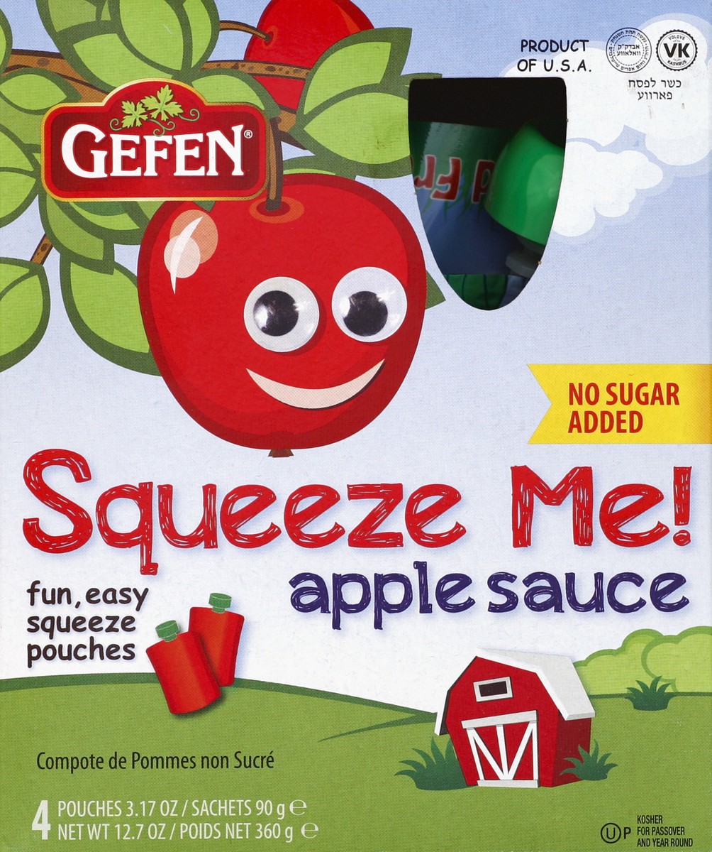 slide 2 of 4, Gefen Unsweetened Applesauce Pouches, 12.68 oz