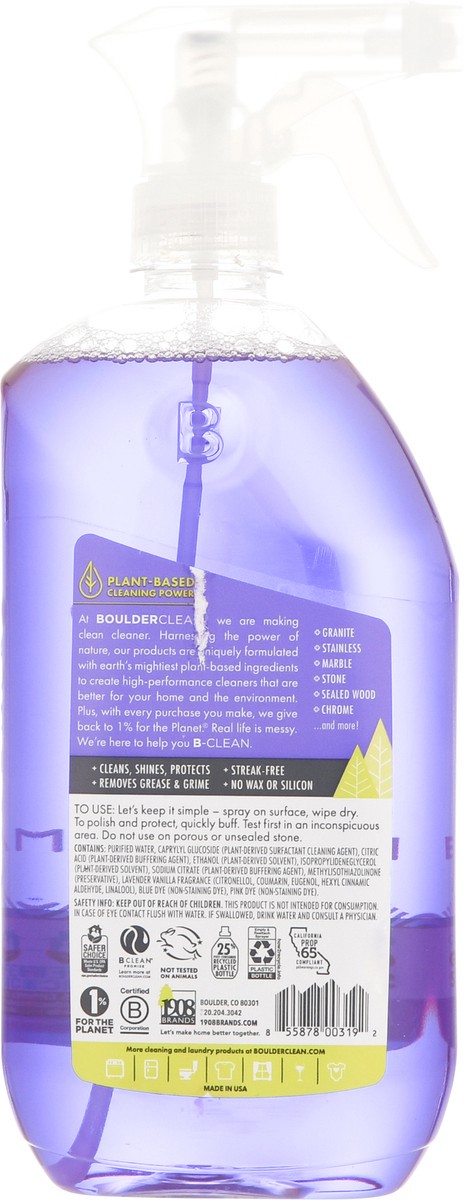 slide 5 of 9, Boulder Clean BoulderClean Lavender Vanilla Granite + Stainless Cleaner 28 fl oz, 28 fl oz