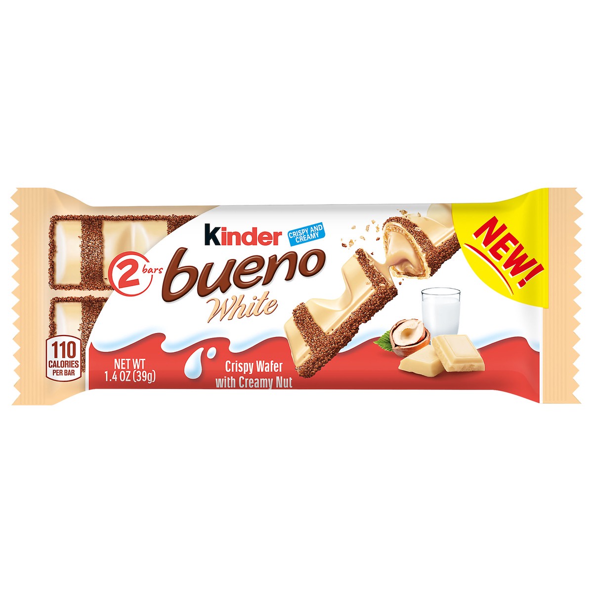 slide 1 of 1, Kinder Bueno White Crispy Wafer Bar, 1.5 oz