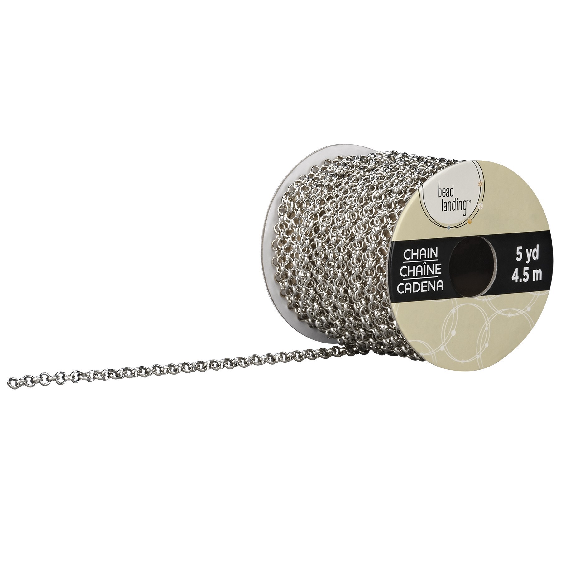 slide 2 of 3, Rhodium Chain Spool By Bead Landing, 5 yd
