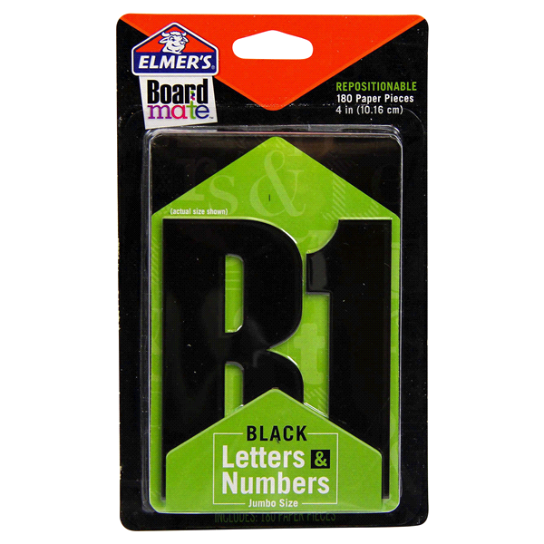 slide 1 of 1, Elmer's Boardmate Jumbo Letters & Numbers, 1 ct