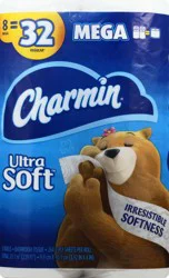 Charmin Mega Ultra Soft 2-Ply Bathroom Tissue 8 ea