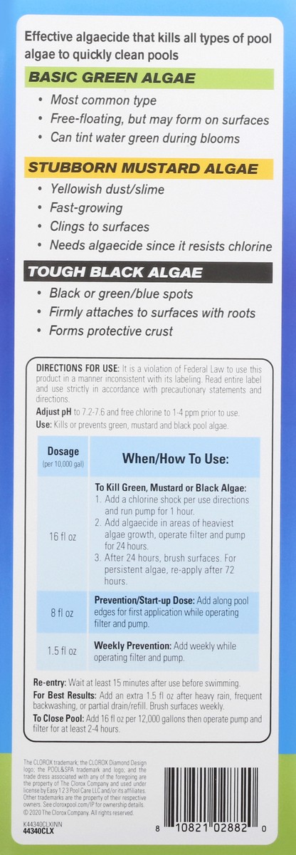 slide 3 of 6, Clorox Pool & Spa Xtrablue Algaecide, 