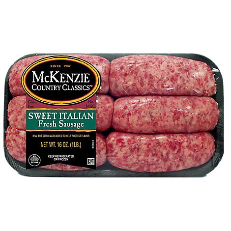 slide 1 of 1, Mckenzie Sweet Italian Sausage Link - 16 Oz, 16 oz