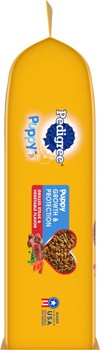 slide 7 of 9, Pedigree 6 Wks. to 18 Mos. Puppy Grilled Steak & Vegetable Flavor Food for Puppies 56 oz, 1 ct