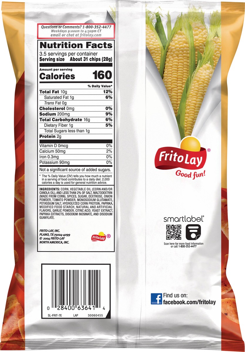 slide 3 of 3, Fritos Flavored Corn Chips BarBQ 3 1/2 Oz, 3.5 oz
