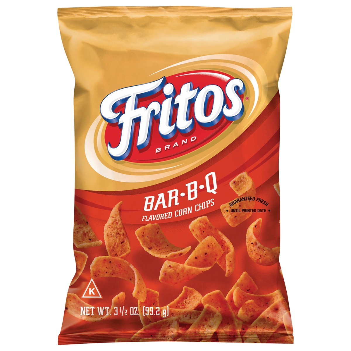slide 1 of 3, Fritos Flavored Corn Chips BarBQ 3 1/2 Oz, 3.5 oz