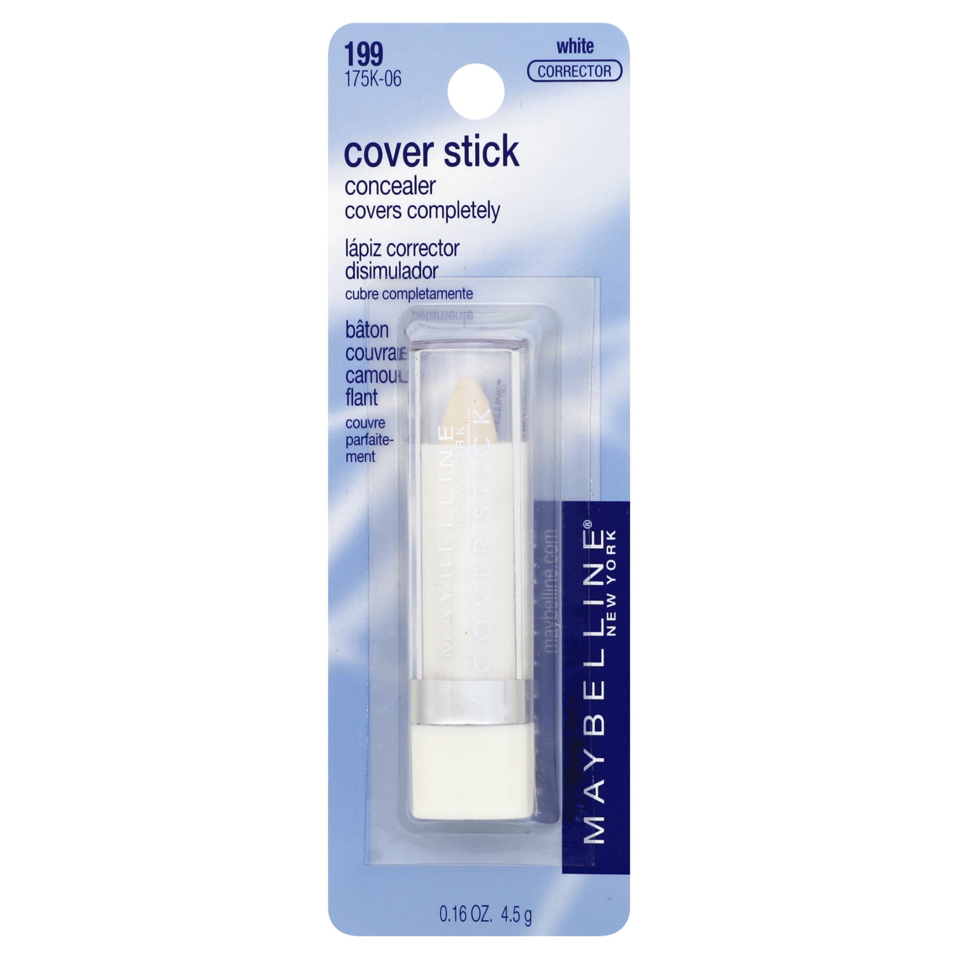 slide 1 of 3, Maybelline Cover Stick White Concealer, 0.16 oz