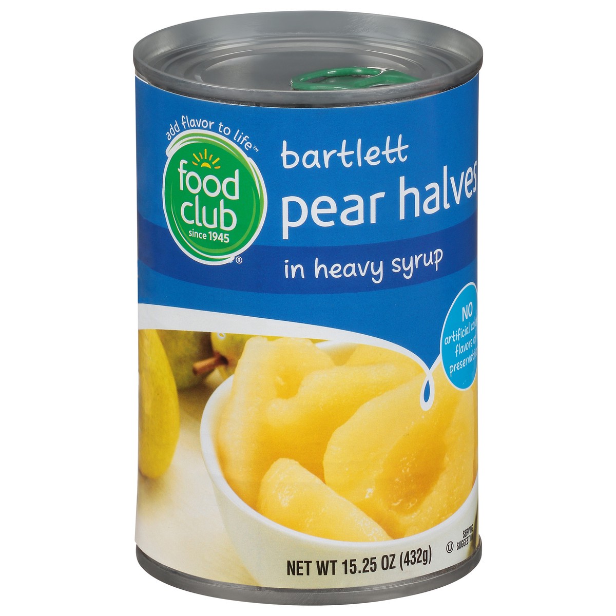 slide 2 of 11, Food Club Pear Can Bartlett Halves In Heavy Syrup, 15.25 oz