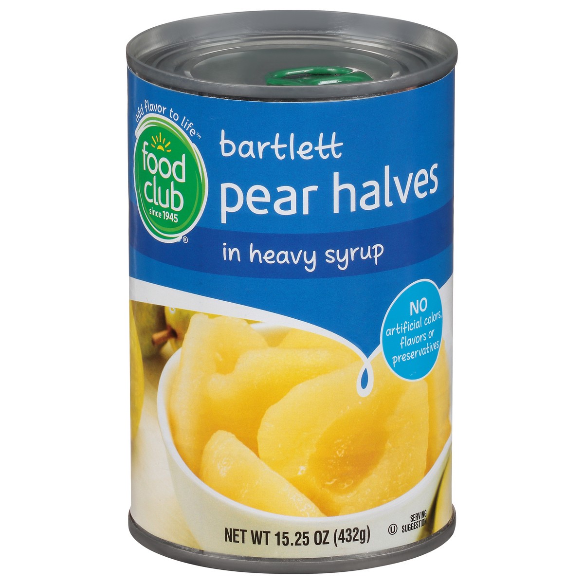 slide 11 of 11, Food Club Pear Can Bartlett Halves In Heavy Syrup, 15.25 oz