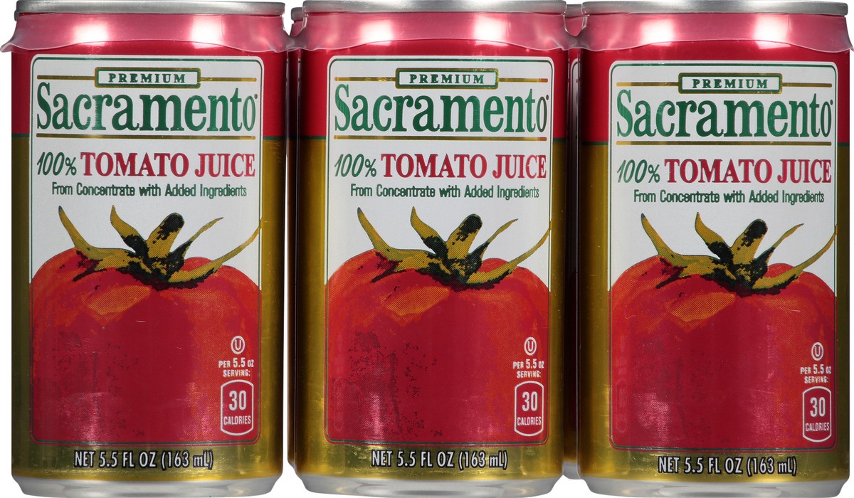 slide 5 of 14, Sacramento Premium 100% Tomato Juice 6-5.5 fl. oz. Cans, 6 ct
